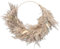 HLTER Getrockneter Blumenkranz Haustür, natürlicher künstlicher getrockneter Blumenkranz Boho Pampasgras Wandbehang Kranz Dekor, Innendurchmesser 15,2 cm, Braun, 15 cm