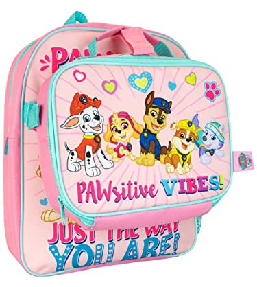Paw Patrol Kids Backpack and Lunchbag Pink