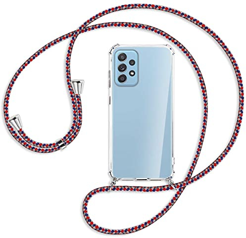 mtb more energy® Handykette kompatibel mit Samsung Galaxy A52 4G, A52 5G, A52S 5G (6.5'') - Square Style - Smartphone Hülle zum Umhängen - Anti Shock Full TPU Case