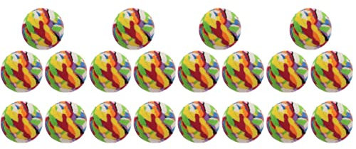 générique 20 Pièces Balle en Mousse Eva Jouets pour Chiens Jouet De Chat Drôle Jouet à Mâcher pour Chien Boules De Arc-en-Ciel Mur d'herbe à Chat Balle Muette Molaire