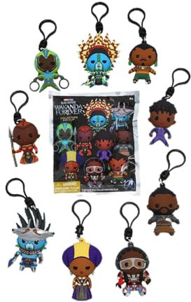 BoxLunch Marvel Black Panther: Wakanda Forever Blind Bag Figural Bag Clip, Multi, One Size