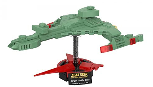 BlueBrixx Pro Star Trek Klingon Vor’cha Class – Modellbausatz für Erwachsene und Kinder, Klemmbausteine-Set aus 183 Teilen, Detailliertes klingonisches Kriegsschiff, Offizielle Lizenz, 104960