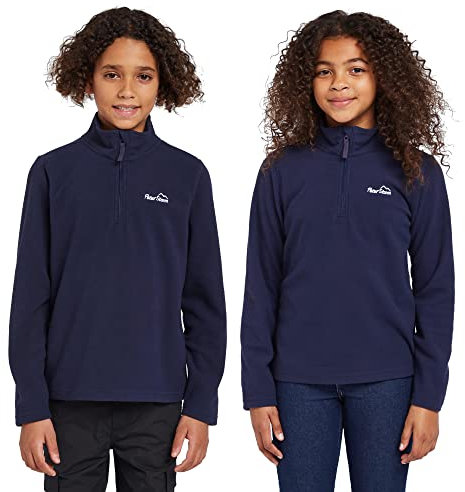Peter Storm Kids' Bracken Lightweight Half Zip Fleece, Kids Fleece Top, Kids Fleece Midlayer, Outdoors, Camping, Trekking, Hiking and Walking Clothing, Turquoise, Age 13