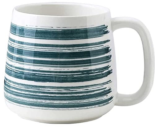 FülleMore Kaffeetasse Lustige Teetasse Kaffee Becher aus Keramik 400ml Trinkbecher Kaffeepott mit Henkel Bürotasse für Kaffee Cappuccino Heißgetränk (D)
