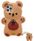 SGVAHY Custodia protettiva per iPhone 14 Plus con motivo a orso marrone 3D cartone animato Kawaii in morbido silicone antiurto per ragazzi e ragazze