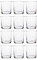 AC - Pack de 12 Vasos Modelo Pinta - Fabricación en Cristal Resistente - Apto para lavavajillas - 35,5 cl - 12 Unidades