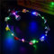 LED-Haarreif für Damen, Blumenmädchen, leuchtend, blinkende Krone, Haarkranz für Mädchen, Frauen, Hochzeit, Festival, Weihnachten, Neujahr, Party (bunt)