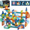 morkka Magnetische Bausteine,STEM Montessori Spielzeug für Kinder 3 4 5 6 7 8 Jahre 3D Lernspielzeug Bausteine Set Konstruktion Blöcke Geschenk für Jungen Mädchen Orbitalblöcke Gleisbau(110PCS)