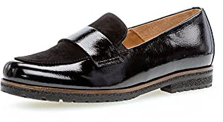 Gabor Damen Slipper, Frauen Slip On,Moderate Mehrweite (G),Mokassins,Halbschuhe,Schlupfschuhe,schluepfschuhe,Loafer,schwarz,40.5 EU / 7 UK