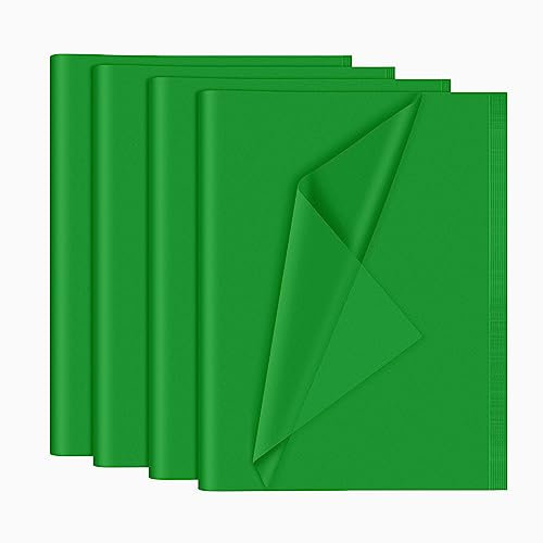 NEBURORA 120 Blatt Grünes Seidenpapier 35 x 50 cm Weihnachtsgrünes Geschenkpapier, Grüner Packpapierbogen für Geschenktüten, Verpackung, Blumenfüller, Geburtstag, Hochzeit, St. Patricks Dekor (grün)