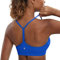 CRZ YOGA Damen Butterluxe Racerback Sport BH Gepolstert Ohne Bügel Y-Rücken Yoga Bra Sommer Atmungsaktiv Spaghetti Top Funkelndes Blau M