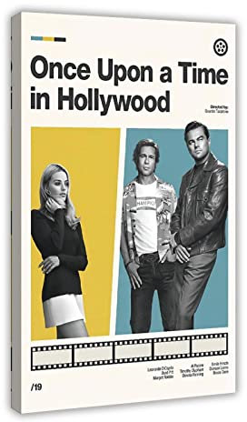 ZOLULA Moderne Retro-Filmposter Once Upon A Time in Hollywood (1) auf Leinwand, Schlafzimmer, Dekoration, Sport, Landschaft, Büro, Raumdekoration, Geschenk, Rahmen-Stil, 20 x 30 cm