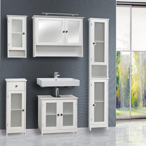 Badmöbel Set 5 Teilige Weiß LED Beleuchtung Angebot Pelipal Wäre