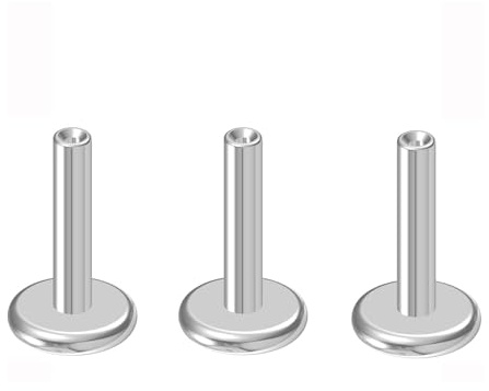 Body CAC 16G Internal Thread Titanium Flat Back Tragus Labret Stud Piercing