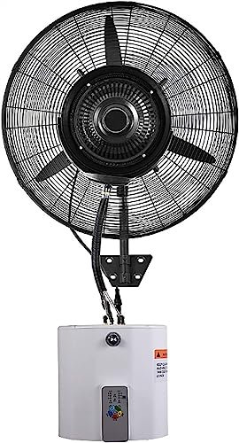 DLAZUM Ventilador oscilante de nebulización de Agua, Ventilador de nebulización de Pared Grande para Interiores y Exteriores, Ventilador de Pared silencioso con Ahorro de energía en Aerosol industr