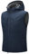 33,000ft Men‘s Softshell Gilet Waterproof Activewear Vests Windproof Fleece Lined Gilets with Hood Sleeveless Softshell Jacket for Hiking, Golf, Travelling,Safari Dark Blue Heather XL