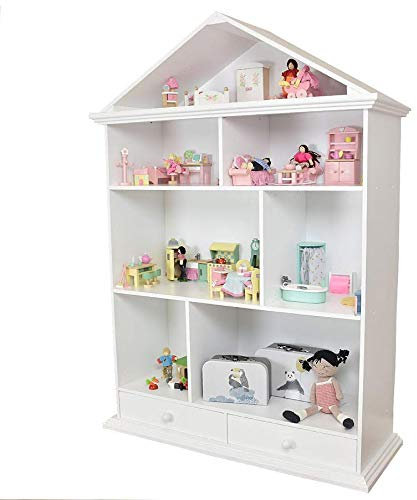 Meppi Maison de poupée/étagère en bois - Maison de poupée XXL pour enfants