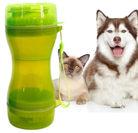 Nuyhadds Botella de agua de viaje para perros, taza de agua portátil para mascotas, vaso de agua para perros, dispensador de agua para cachorros, vaso de agua para mascotas, buen sellado para gatos,