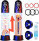 Penis pump für Penisvergrößerung Sexspielzeug – Automatic Pump mit 4 Saugenmodi & 4 Druckmodi für Erektionstraining und Saugmassage für Männer, IPX7 wasserdichte Vakuumpumpe Penispump