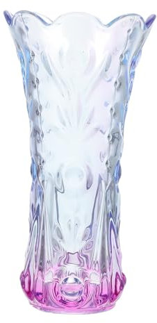 Alipis Vaso per Fiori in Alto 25 Cm Vaso di Cristallo Colorato Portafiori per La Casa Elegante Decorazione da Tavolo