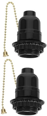 Angoily Douille De Lampe De Table En Bakélite 2 Pièces Avec De Traction Support D'Ampoule Support De Lampe Suspendue Douille De Remplacement De Lampe À Incandescence