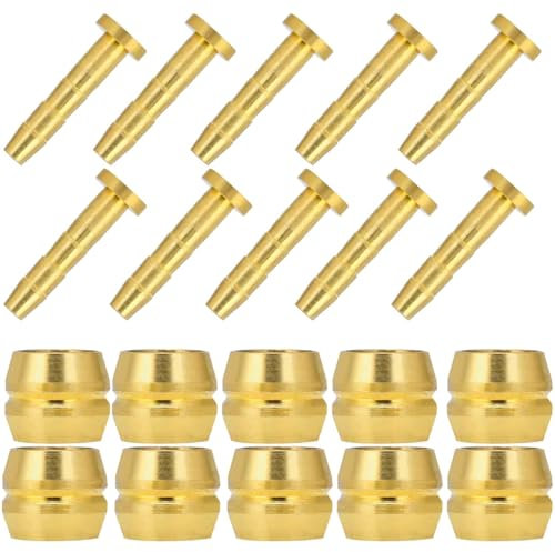 10 Satz Olive und Insert Pin für Bremsleitung Hydraulisch, Oliven und Steckereinsatz, Hydraulischer Scheibenbremsschlauch Olive Einsatz, Fahrradschlauch Oliveneinsatz (für BH59)