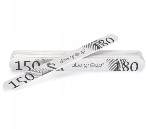 ABA GROUP Lima de uñas recta fina 150/180 – 10 unidades para manicura y pedicura – limas de uñas de gel de alta calidad – Juego de uñas de gel – Ideal para uñas de gel