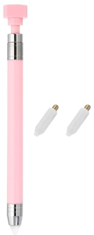 PATIKIL 2 Stück Diamant-Kunst-Stift mit Wachs weißem Wachs Pink | Diamant-Kunst-Zubehör Nachfüllbarer Wachs-Stift, für Diamant-Kunst Nagel DIY Handwerk