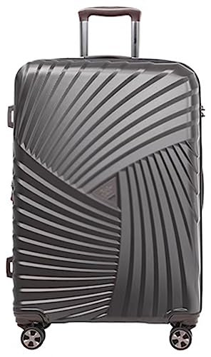 FLNOZAMZ Erweiterbares Gepäck mit Spinnerrädern, Koffergepäck mit Spinnerrädern, verdickter und glatter Zugstange aus Aluminiumlegierung, TSA-Zollschloss (Black 20 in)
