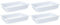AC - Pack de 4 Bandejas Frigorificas - Capaciadad de 9 L - Fabricado en Plástico - Apto para Microondas y Congelador - 7,5 x 43,5 x 28 cm - Color Blanco