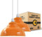 LEDSone Industrielle Decken-Pendelleuchtenschirme, Retro-Vintage-Stil, Pendelleuchtenschirm für hängende Deckenleuchten (Orange, 2er-Pack)