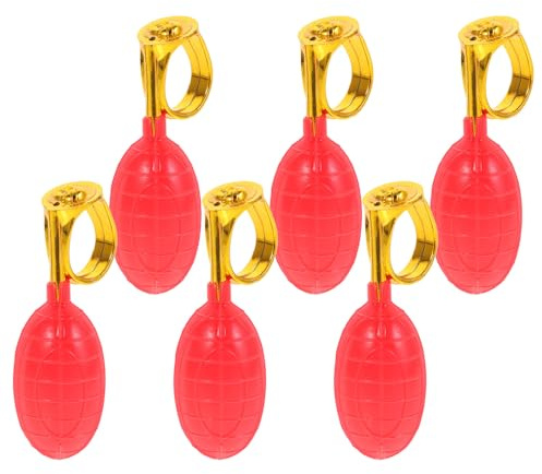 LOORGVEL 6 Stück Wassersprühringe aus Leichte Kompakte Streichspielzeuge für Partys Geburtstage Hochzeiten Handliche Glatte Oberflächen Sicher und Einfach zu Verwenden