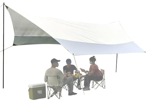 Yuemeuy Tenda Da Sole Per La Spiaggia | 5,2 X 4,5 Metri Protezione Solare Da Esterno - Indispensabili Per L'Ombra All'Aperto - Per La Spiaggia Il Picnic La Il Cortile Giardino Patio Prato