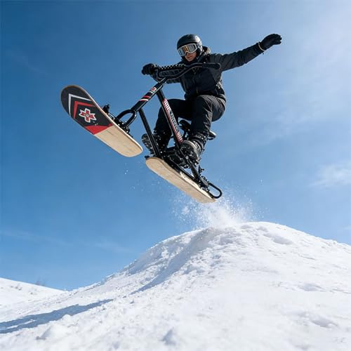 Lakenbroade Fortgeschrittener Schneescooter/Skier – Schneescooter für Erwachsene (Modelljahr 2026) mit 360°-Lenkung und dreifachem Aluminiumrahmen, 150 kg Tragfähigkeit