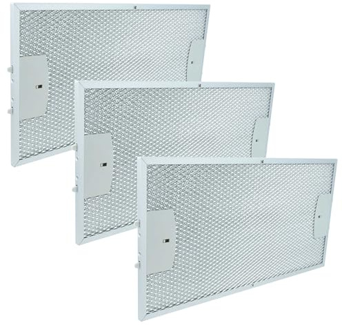 vhbw 3x Filter Metallfettfilter Ersatz für Siemens 00434107 für Dunstabzugshaube, Metall