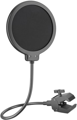 LINCO Microphone Pop Filter Shield with Crab Clamp for Blue Yeti PF1501