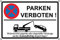 Parken verboten | Parkverbot | Aufkleber | Schild | Hinweisschild (Schild 3mm mit Bohrung, 30 x 20cm)