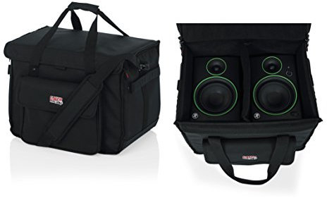 Gator Cases Studio Monitor Tote Bag Holds (2) Powered Monitors Up to 5 Driver Range; Fits JBL, Mackie, KRK, & More (G-STUDIOMON1)