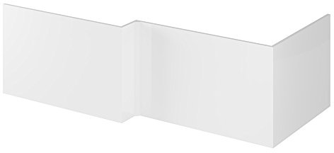 Hudson Reed OFF173 Shower Front Bath Panels, Gloss White, 1700mm