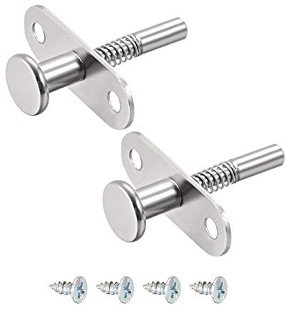 sourcing map Loquets à piston Acier inoxydable à ressort Tête de 6 mm de diamètre 6 mm de diamètre de ressort 50 mm de longueur totale, 2 pièces