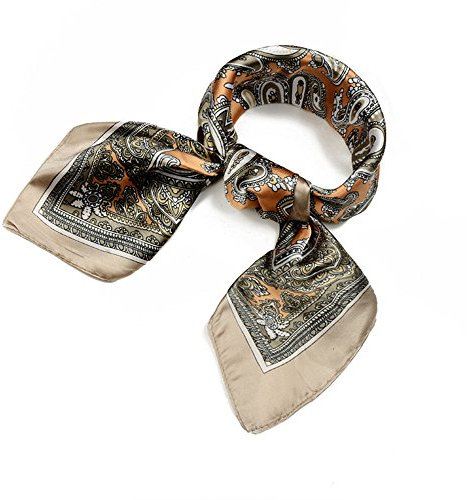 UK_Stone Herren Paisley Muster Bandana Halstuch 100% Seide Krawatte Anzug Taschenhandtuch Multifunktionstuch 50 * 50cm