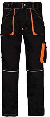 KG Nizo Kinderhose IN SCHWARZ ORANGE Mädchenhose Jungenhose Jungen Gartenhose Freizeithose Kinder Arbeitshose Kinderhose MÄDCHEN Hose Unisex Neon Berufshose Schutzhose Sicherheitshose (104)