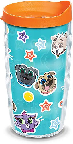 Tervis Disney - Vaso de plástico aislado con envoltura y tapa naranja, 10 onzas, ondulado, transparente