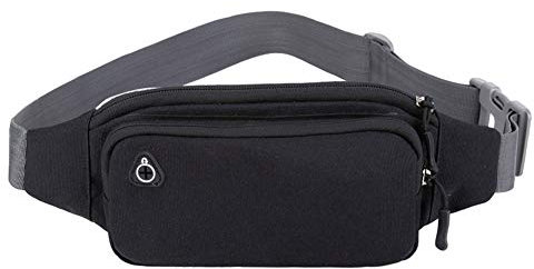 Bumbags,Bauchtasche Herren,Gürteltasche Damen,Hüfttasche Schwarz,Wasserdicht Laufgürtel,Handytasche Sport Gürteltaschen (Schwarz)