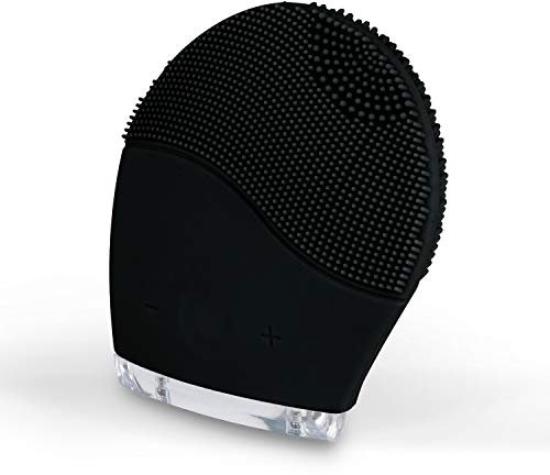CREATE / FACE WAVE / Gesichtsreinigungsbürste aus Silikon zur Verjüngung der Haut, Massagegerät, für alle Hauttypen, Vibrationstechnologie, Schwarz