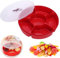TRIS Snack-Tablett mit Deckel Candy, Süßigkeiten und Nuss-Servierbehälter, Blumenform Snack Serviertablett Snacks, zur Aufbewahrung von Nüssen, Süßigkeiten, Trockenfrüchten Oder Anderen Snacks