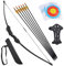 AMEYXGS Youth Recurve Bogen und Pfeil Set 18-22lb Junior Langbogen für Anfänger Bogenschießen Training Teams Spiel rechte und Linke Hand (Schwarz)