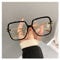 YITAIYUAN Lesebrille, Mode übergroße Square Eyewear, Anti-Blaue Licht, Retro- Metallrahmenbrille for Frauen, Computerbrillen (Color : +1.5, Size : Black)