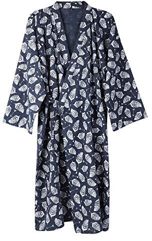 Men's Robe Dressing Gown Kimono Robe Yukata Bathrobe Pajamas Nightwear Men's Lightweight Shawl Robe Nightwear Sleepwear Loungewear Nightgown for Spa Sauna Swim Bath Pool Hotel Gym