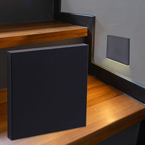 LED Treppenleuchte eckig schwarz - Lichtfarbe: Warmweiß 1,5W - Lichtaustritt: Kato